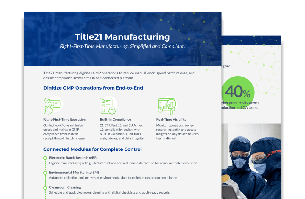 Manufacturing Execution System Product Sheet